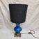 Lampe en porcelaine bleue fin XIXeme