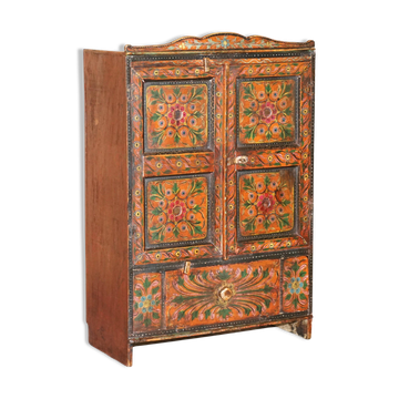 Hand-painted cupboard from Eastern Europe circa 1860.