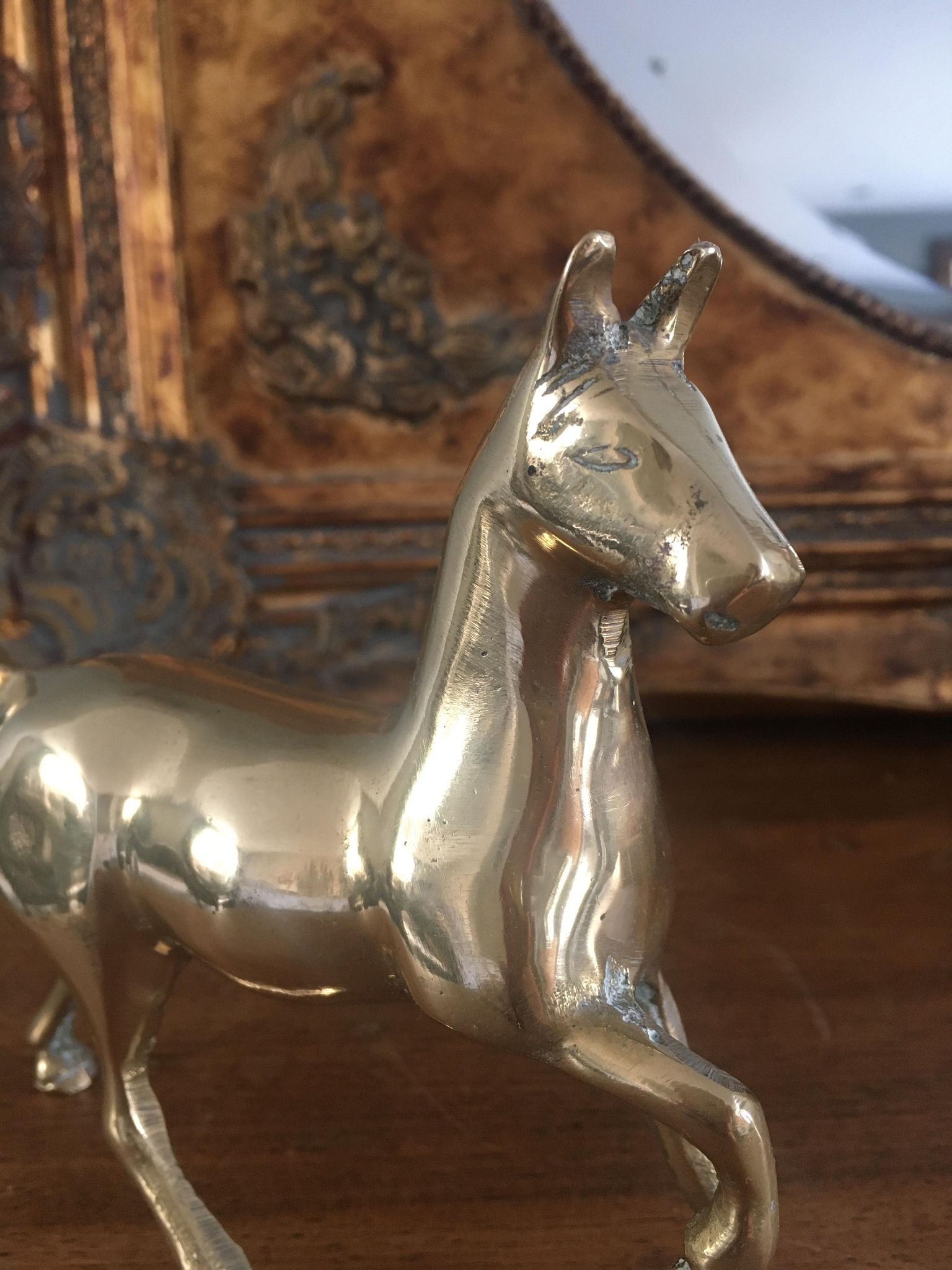 Brass horse