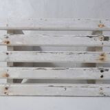 Old small white bench vintage step