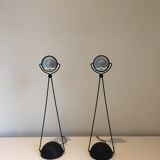 Pair of Meridiana articulated desk lamps by Paolo Piva for Stephano Cevoli, 1980