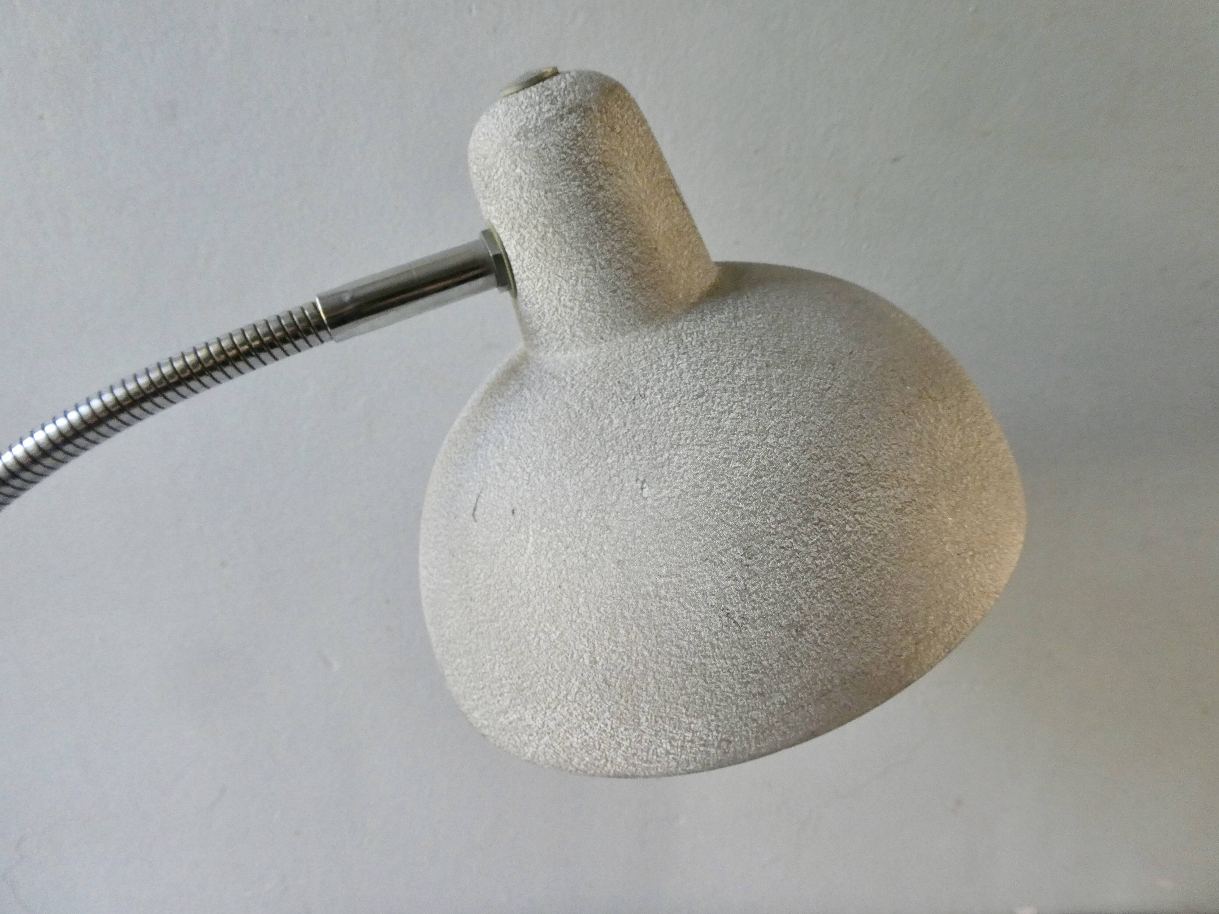 Articulated lamp Aluminor, in light gray metal of the 50s