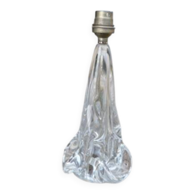 Pied de lampe en cristal designer Joseph Bleichner Cristallerie Saint Louis