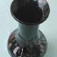 Black glitter glass vase