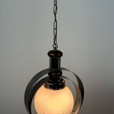 Italian chandelier by MAZZEGA in metal, wood and Murano glass 1970