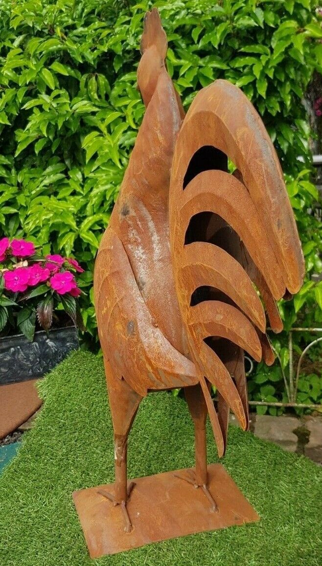Sheet metal rooster, garden decoration