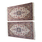 2 tapis en soie vintage
