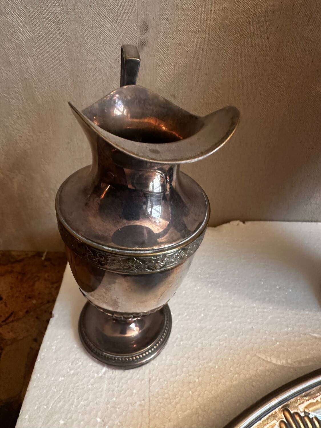 WMF antique silver-plated tea and coffee service AS Alpacca + tray – deb