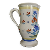 HB Quimper earthenware pitcher, late 19th century character