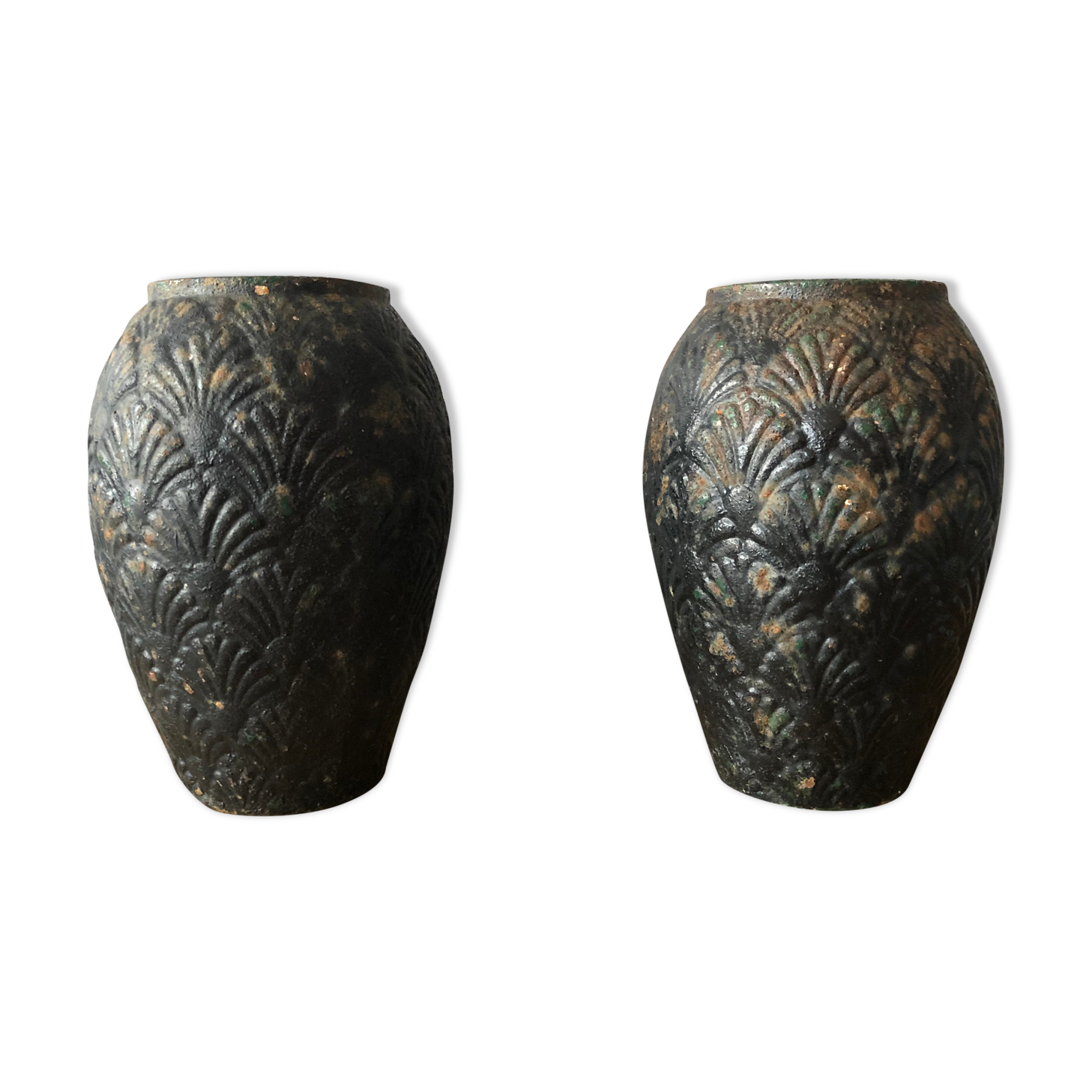 Cast iron flower pots