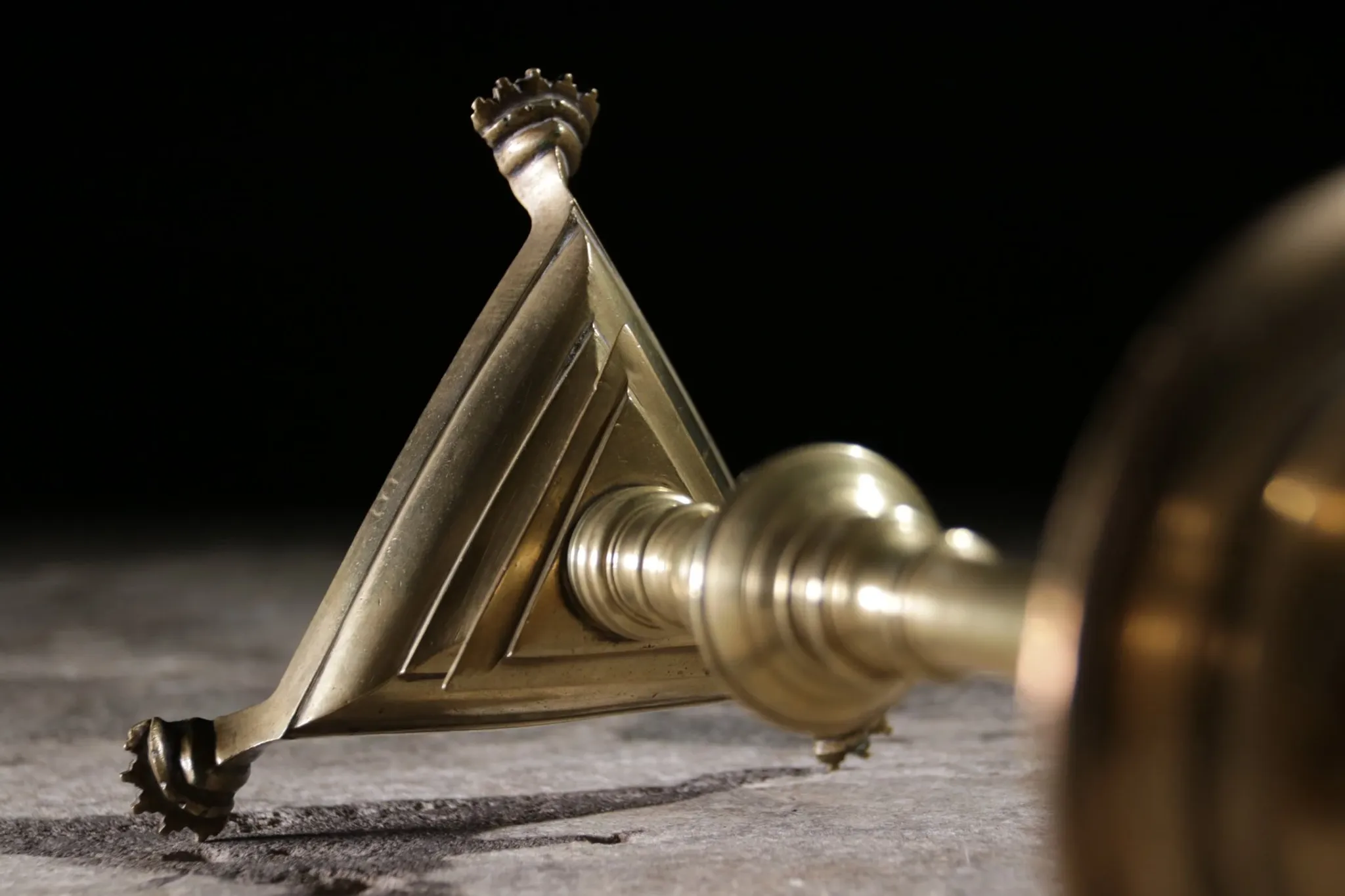 17th-century French brass candlestick – circa 1690