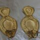 Baroque Style Mid-Century Brass Swedish Sconces