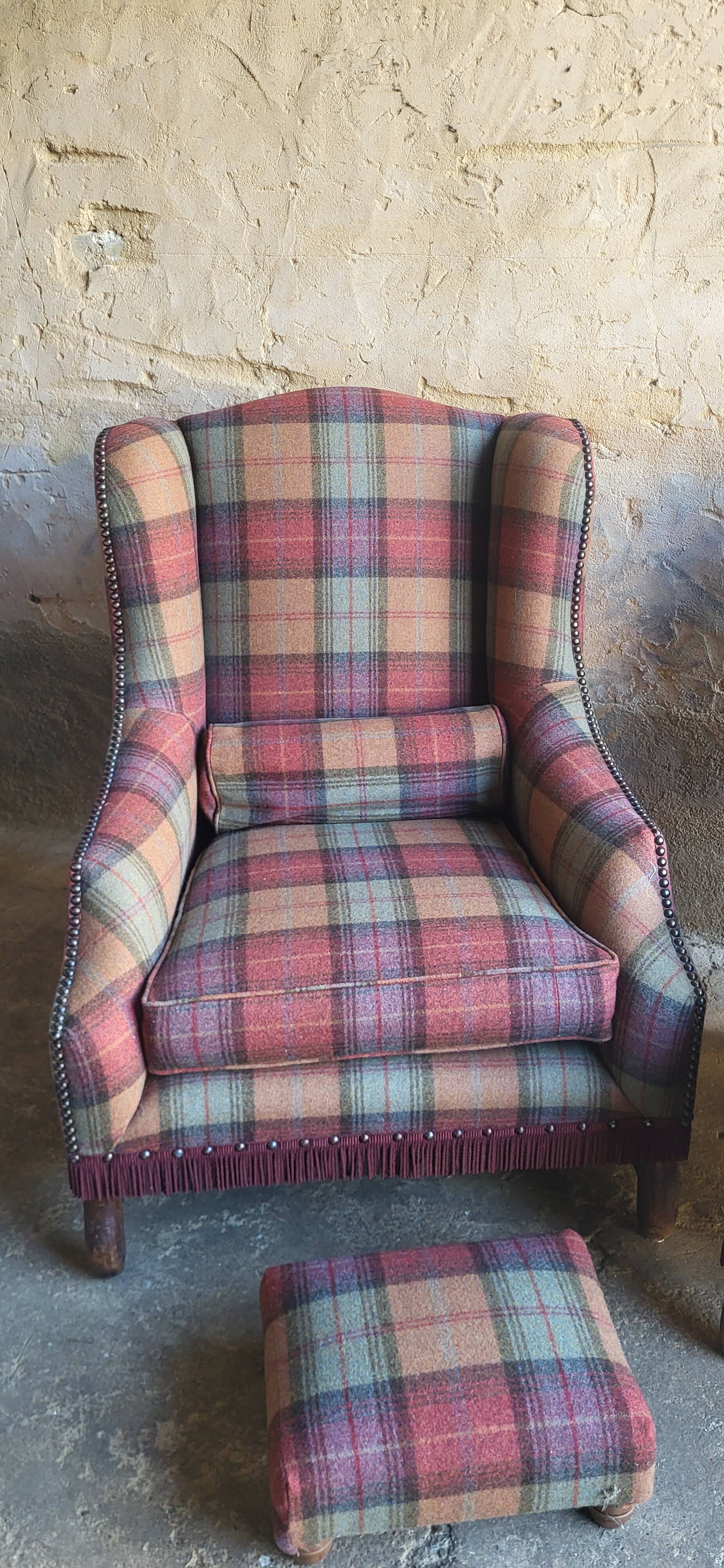 Pair of Louis XIII wingback armchairs