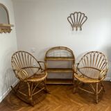 Vintage rattan rocking chair