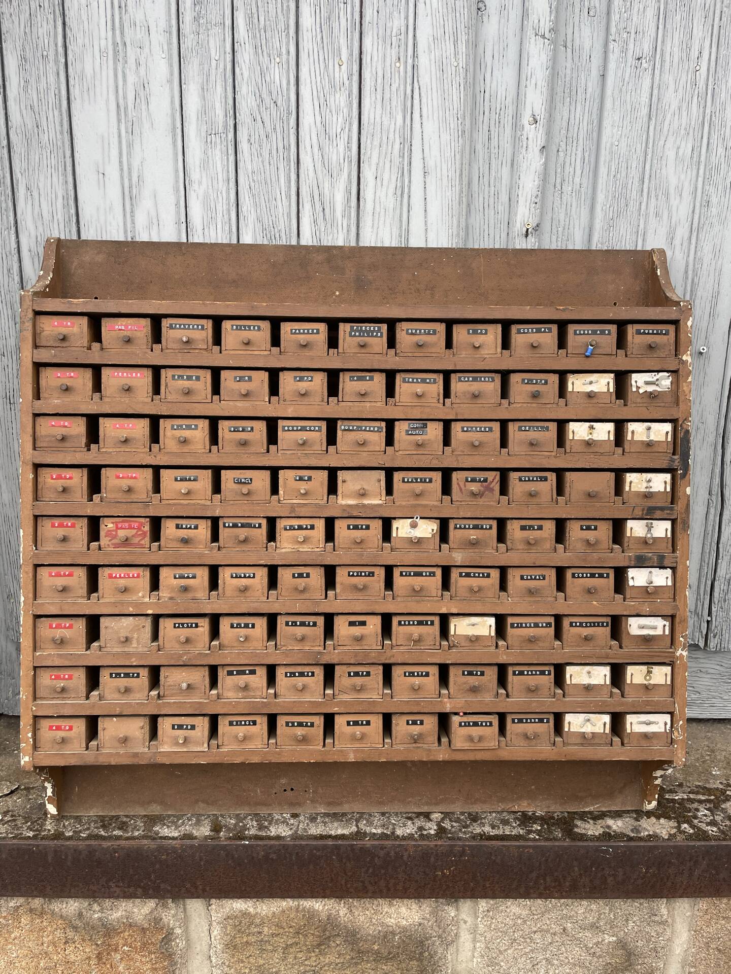 Meuble métier avec tiroirs