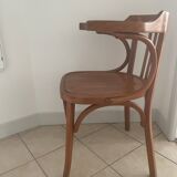 Fauteuil ancien baumann bois dossier cintré vintage