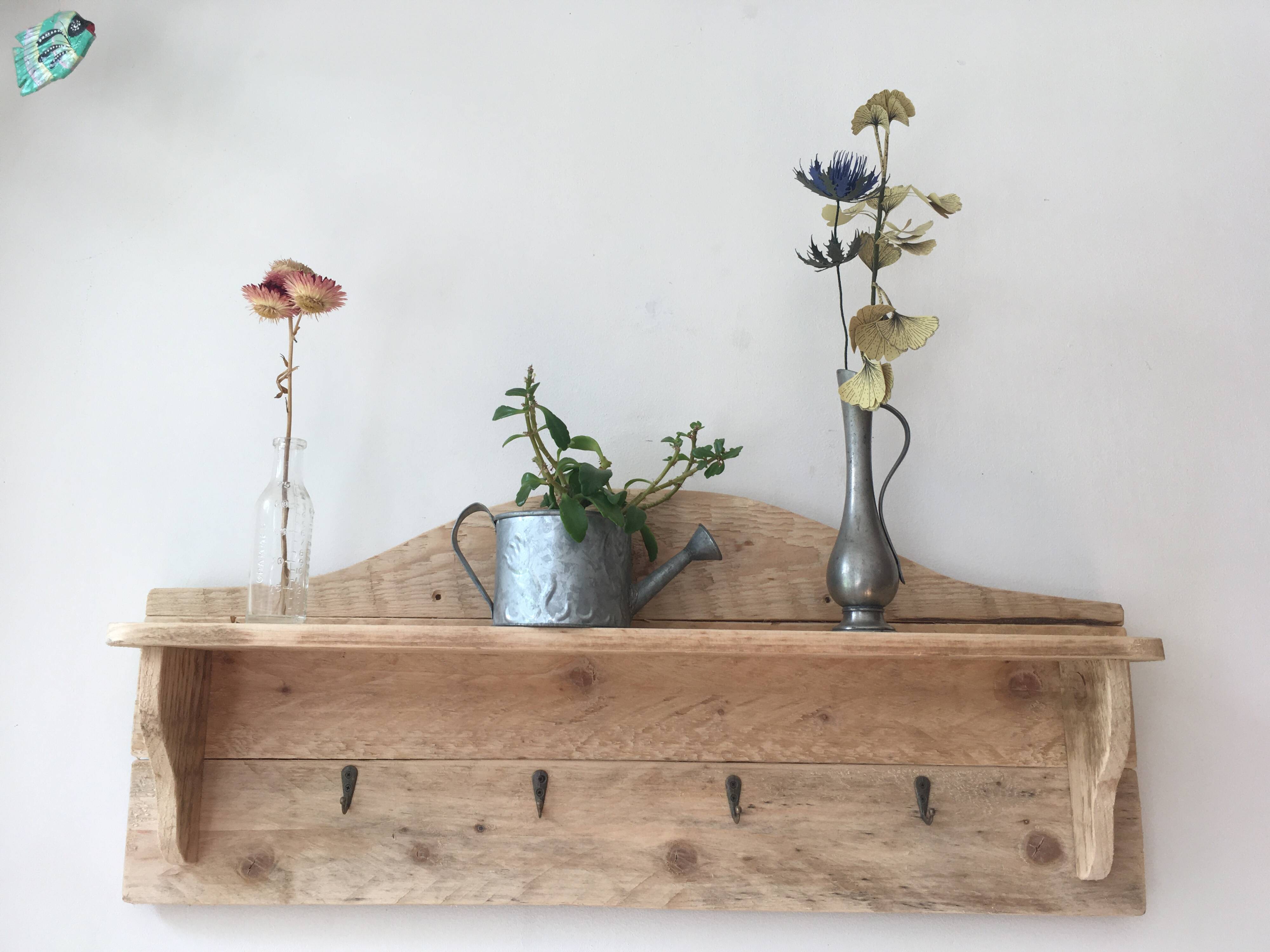 pallet wood wall shelf