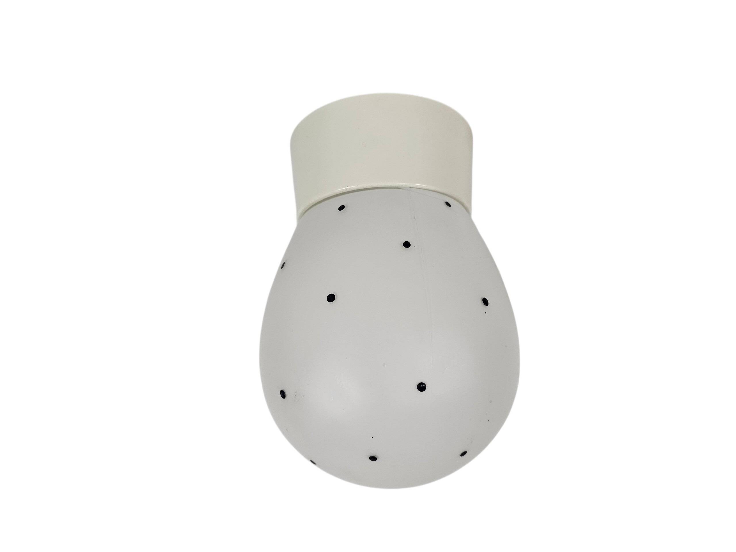 Philips - Flush Mount - Ceiling Light - Dot Pattern - Opaline - 1950s