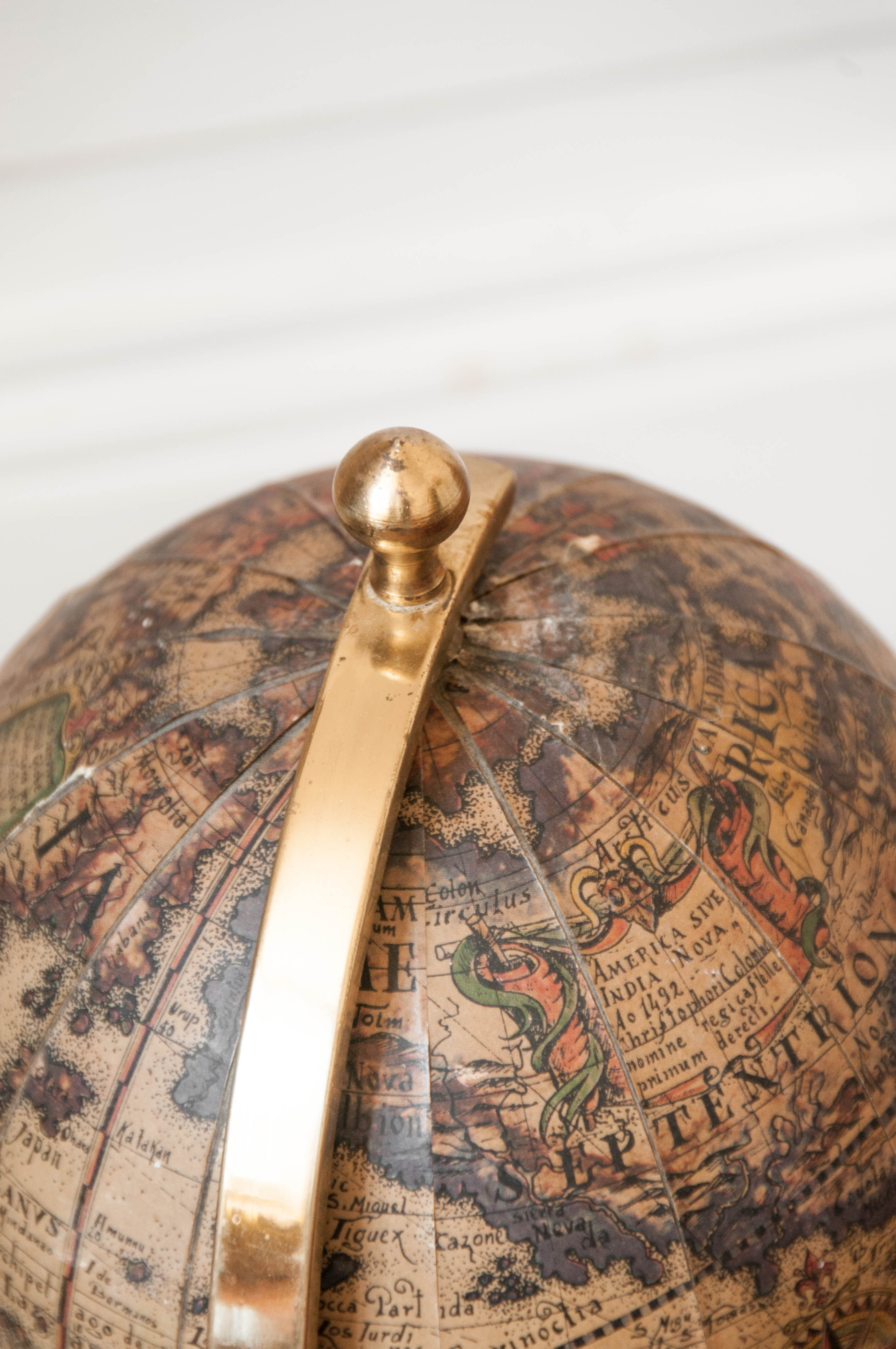 Brass earth globe - 1950