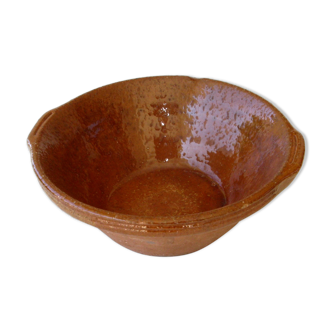 Sandstone or jatte in glazed terracotta - Cassole Flat cassoulet 28.5 cm
