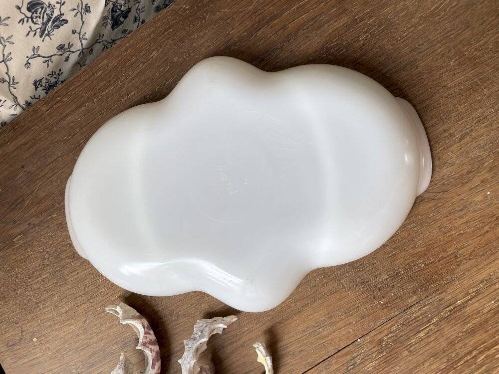 Plat à compartiments en opaline Ancor Hocking Company