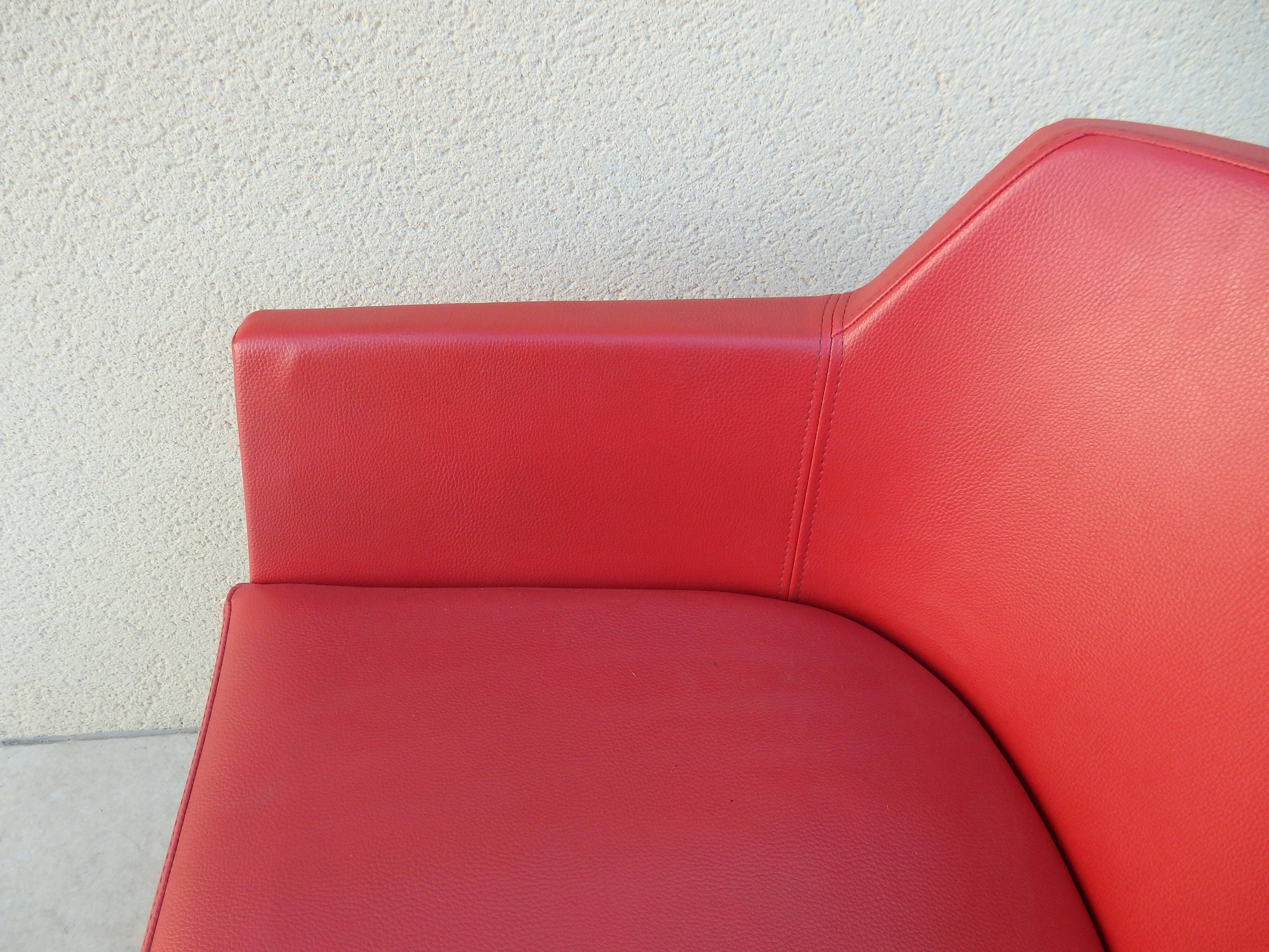 Fauteuil rouge mobitec design vintage