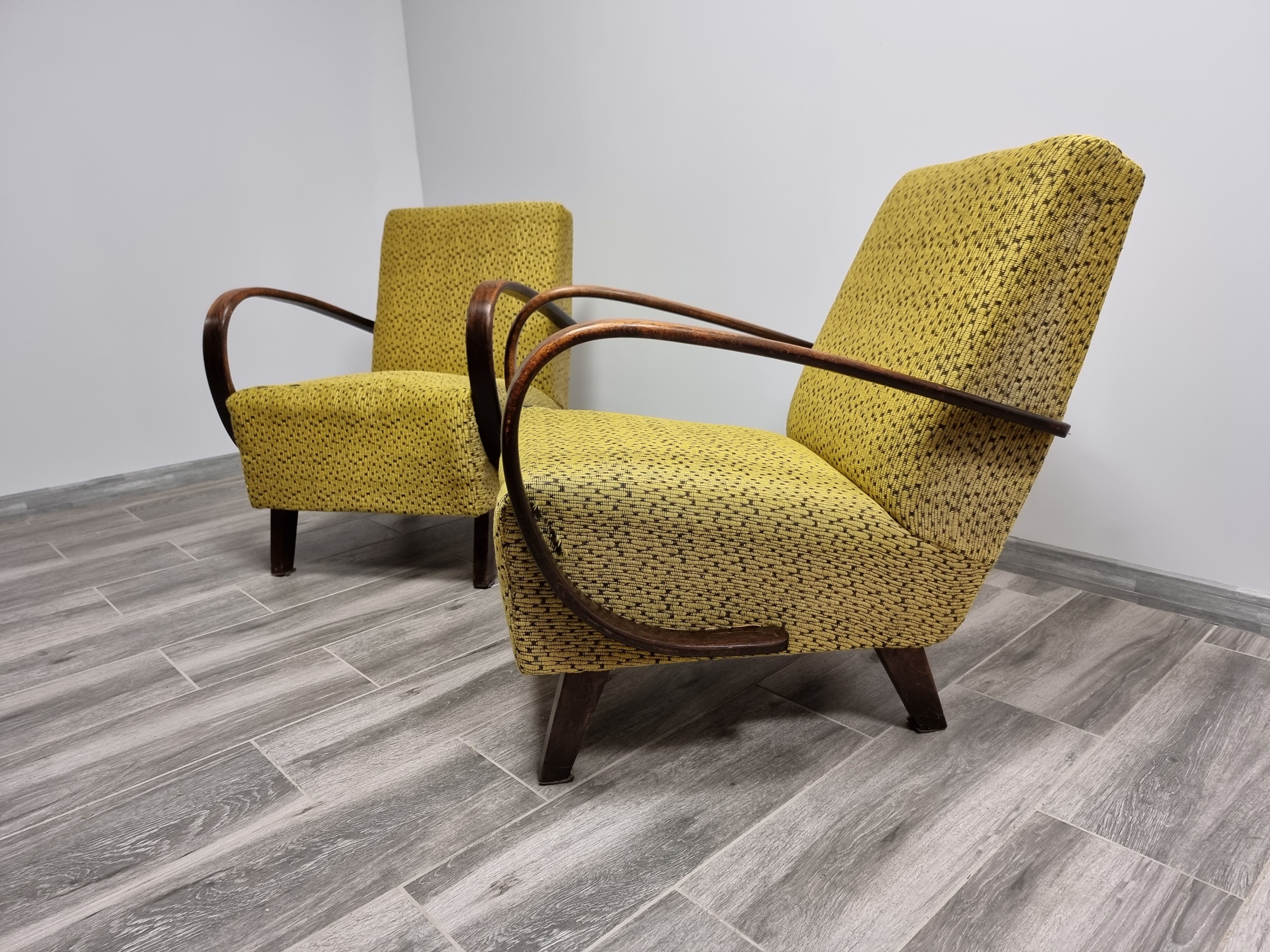 Pair of armchairs by Jindrich Halabala