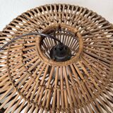 60s Ufo pendant light in Italian wicker