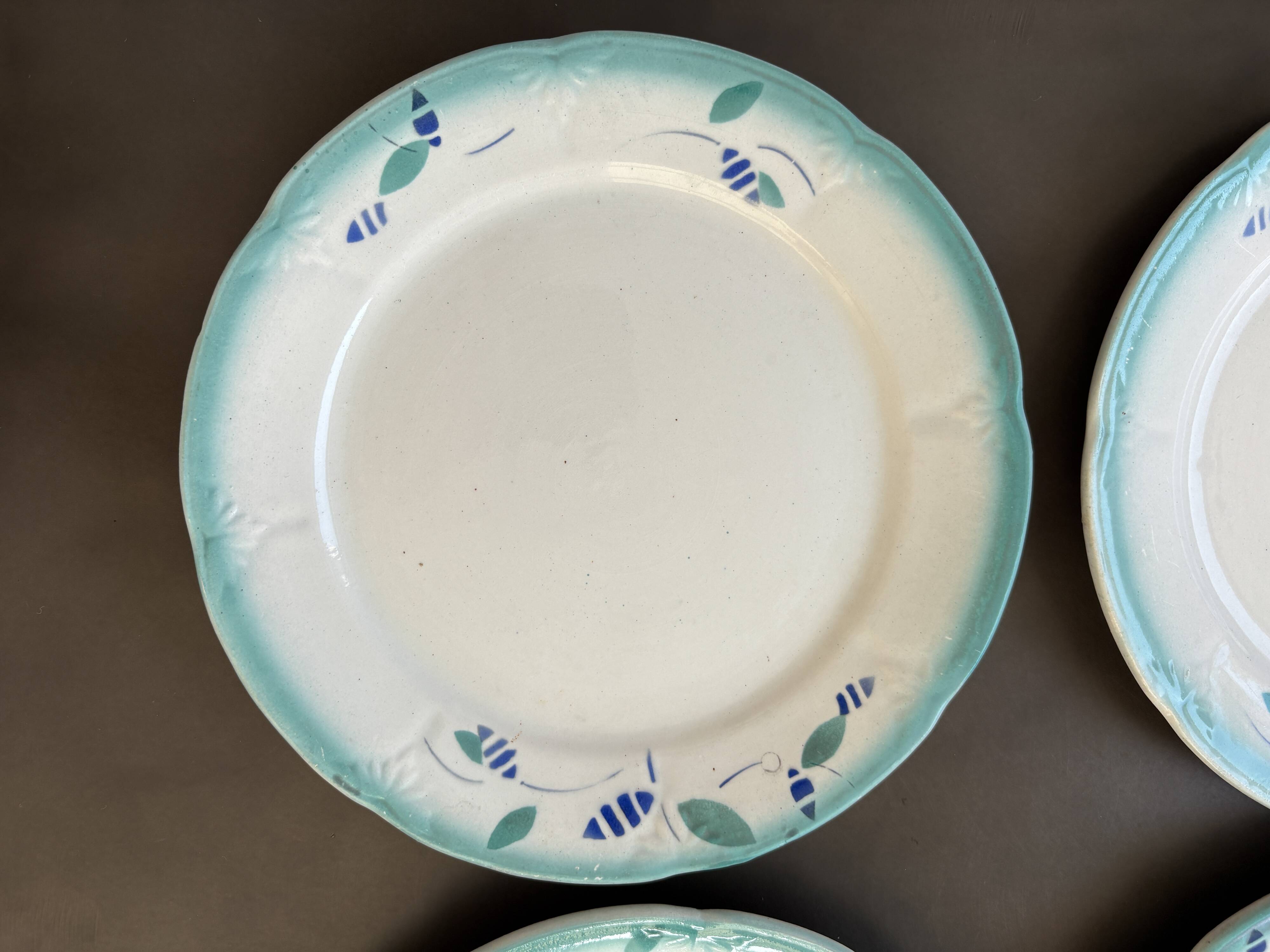 9 dessert plates Digoin & Sarreguemines