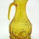 Pichet en verre moulé jaune ambré - Bormioli Fidenza Vitraria Italy - vintage années 60