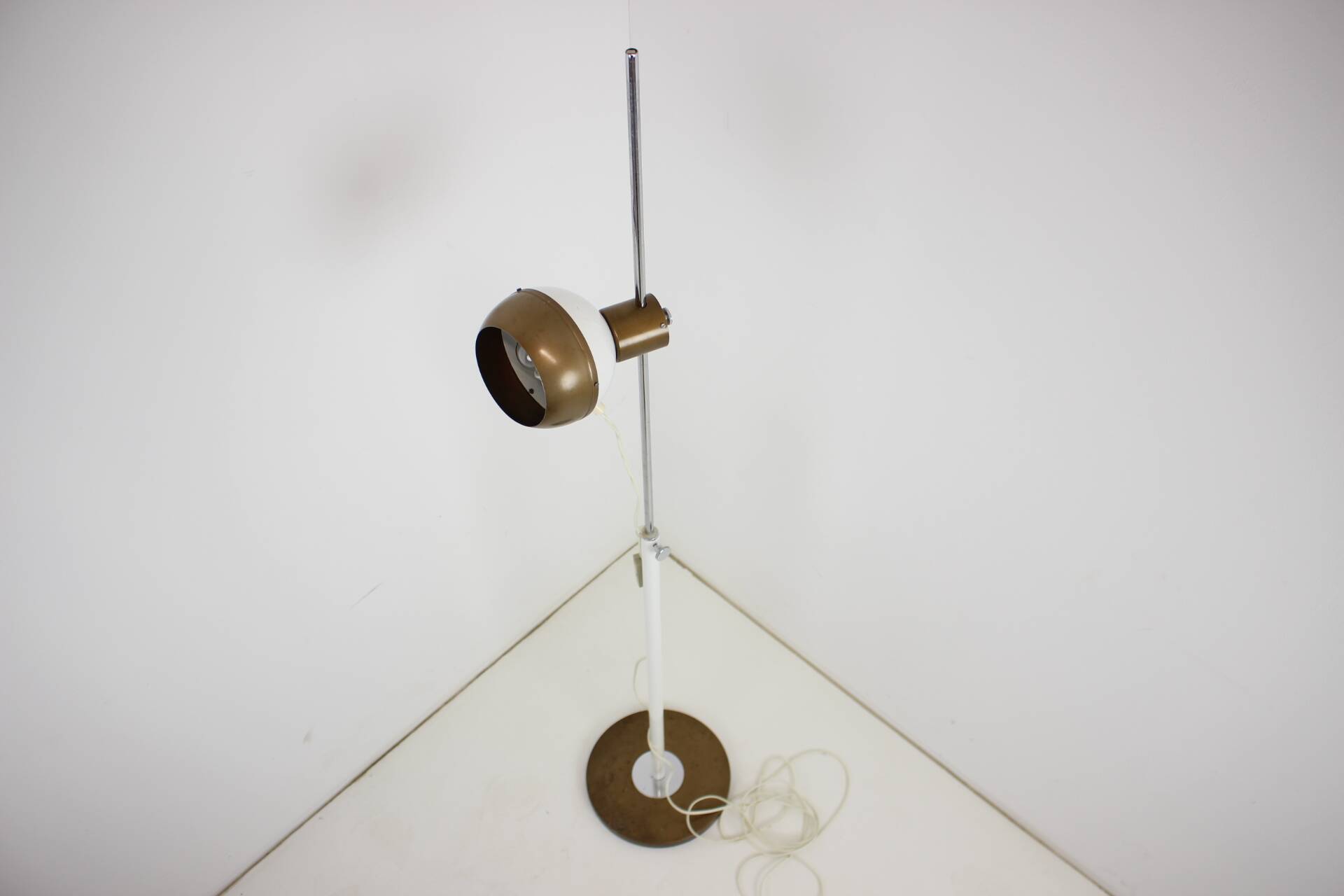 Adjustable Vintage Magnetic Floor Lamp by Drukov, 1970's, Brno, Czechoslovakia