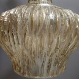 Amber glass pendant, iridescent gold, vintage 1960-70.