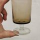 Vintage 70s stemmed glasses, lot of 10 smoked Luminarc verrines