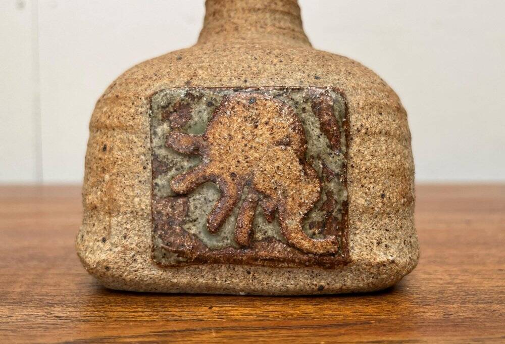 Danish vase from a pottery studio from the mid-century by Tue Poulsen, 1960s.
