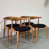 Set Carl Hansen oak chairs elbow