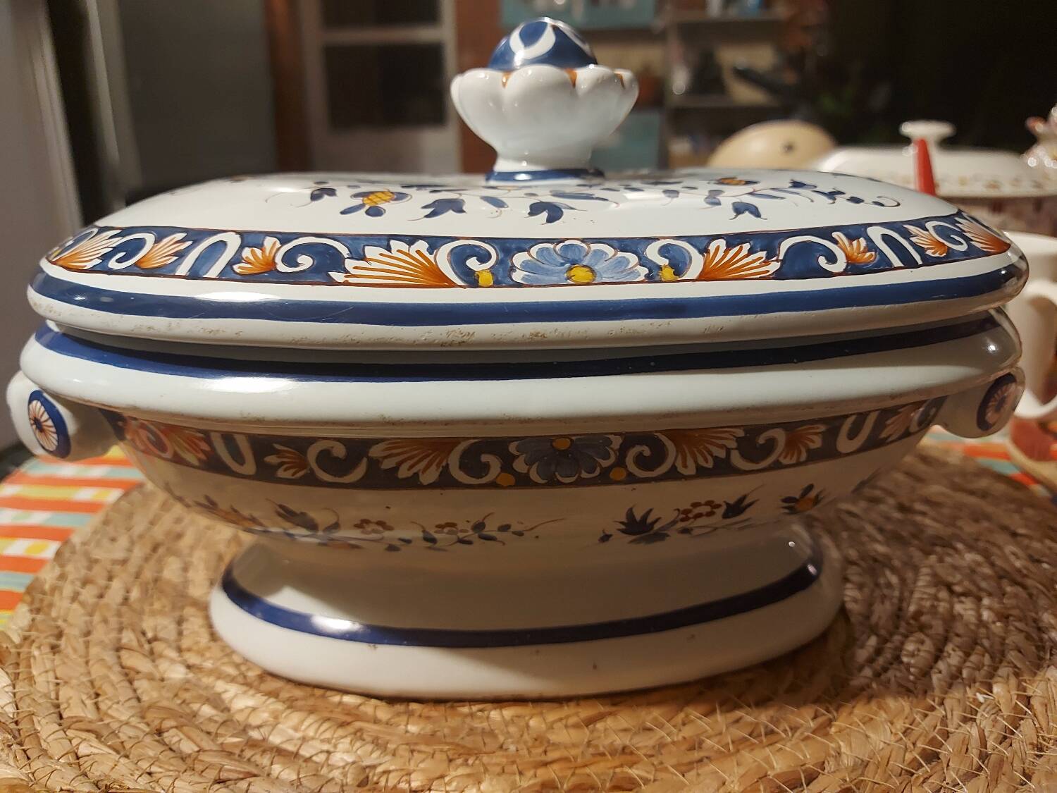 Rouen earthenware soup tureen
