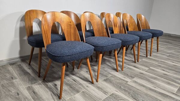 Chaises de salle à manger par Antonin Suman, années 1960, lot de 10