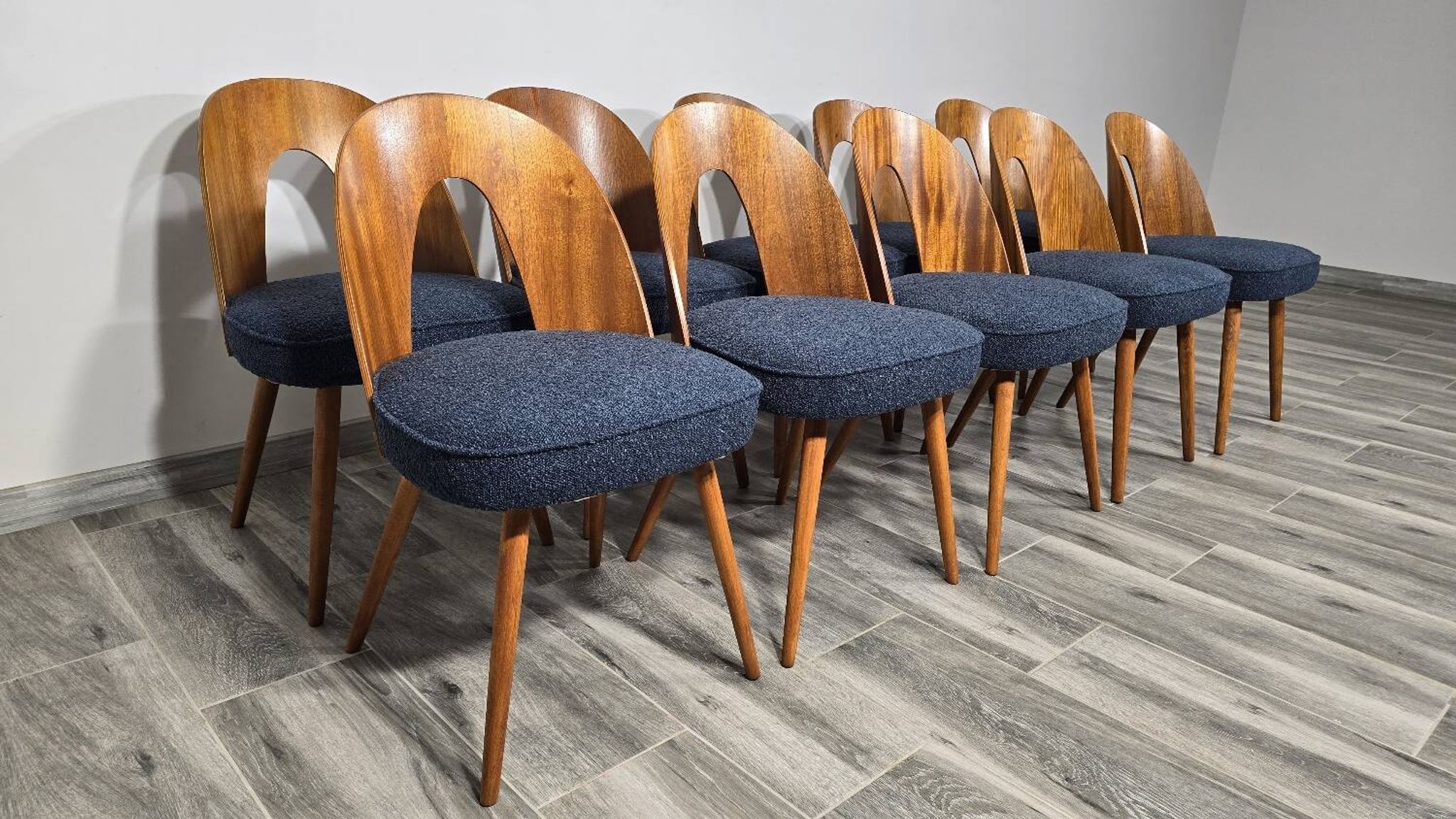 Chaises de salle à manger par Antonin Suman, années 1960, lot de 10