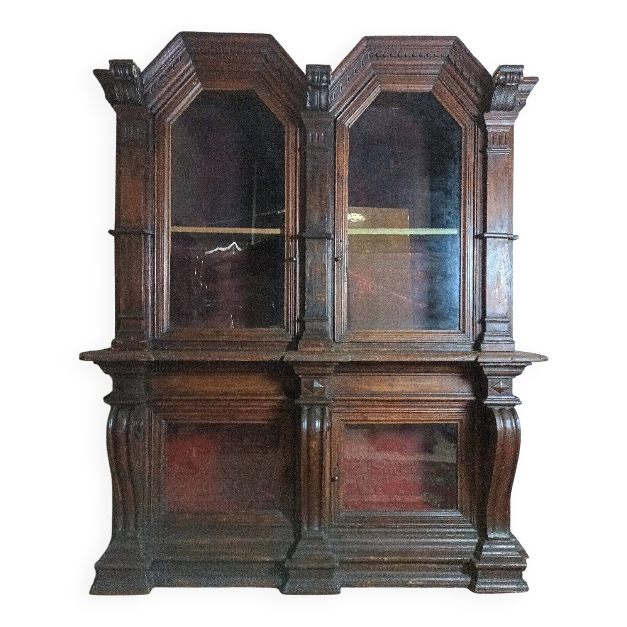 Empire style trade furniture bookcase in solid pine