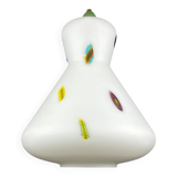 Mid-century Murano opaline glass pendant lamp by Stilnovo, 1950s.