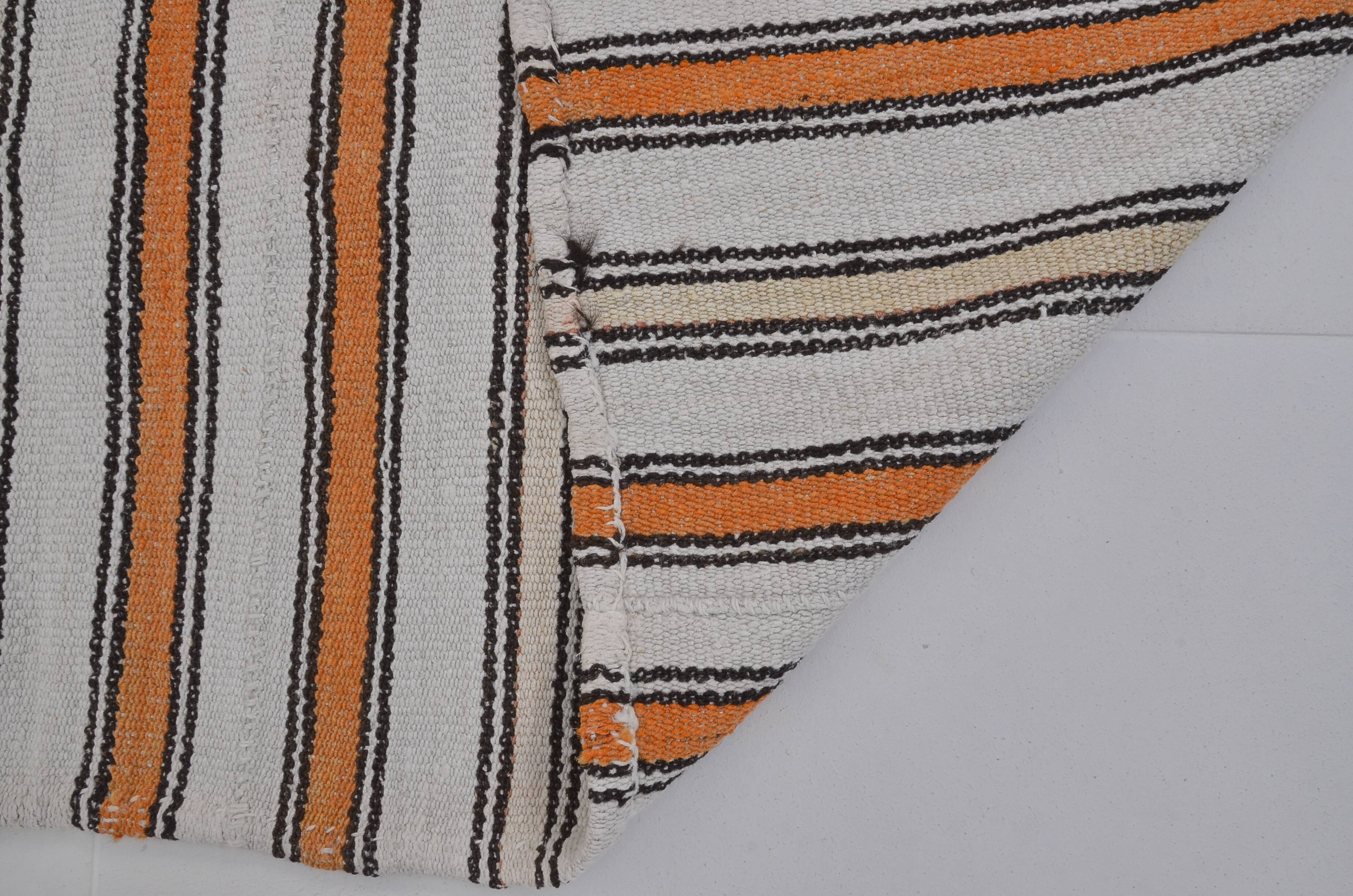 Colourful Stripe Oushak Vintage Hemp sku3724