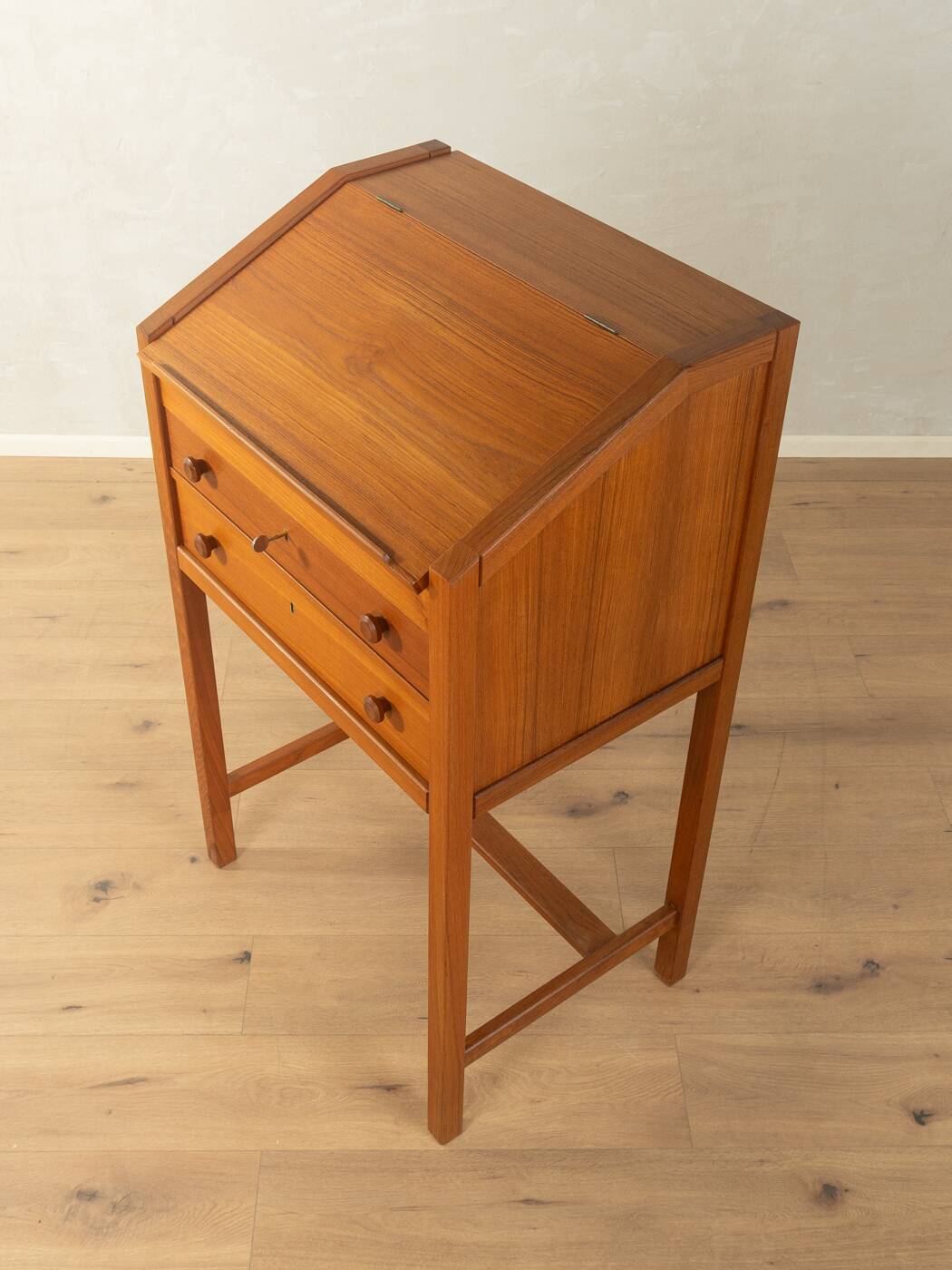 Classic standing desk from the 1960s, teak veneer, Denmark
