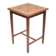Wood table with marquetry, table with an antique parquet top, antique table.