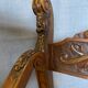 Siège, fauteuil Dagobert curule en noyer sculpté style Renaissance
