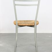 Vintage italian straw and metal chair