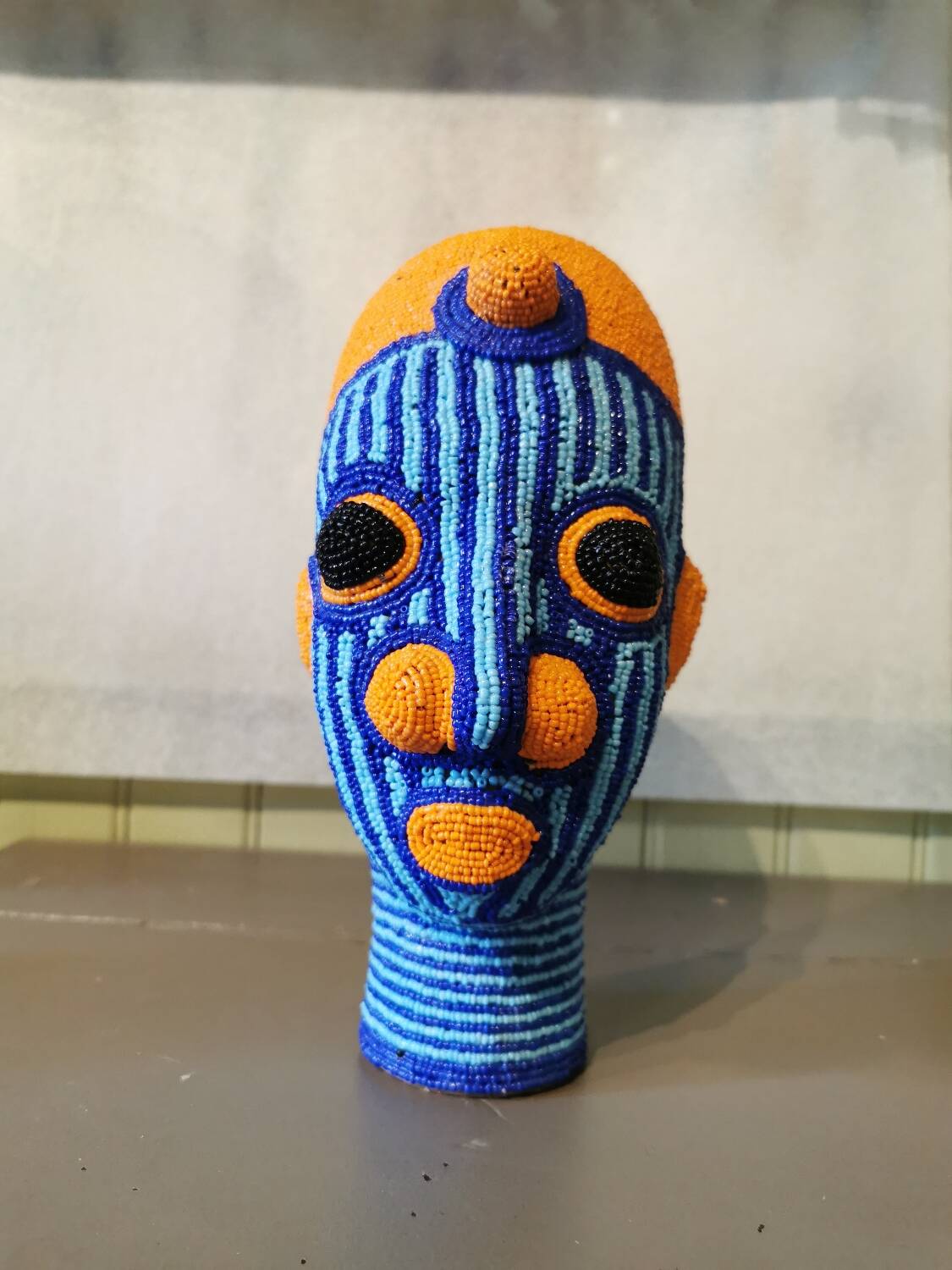 African beaded head