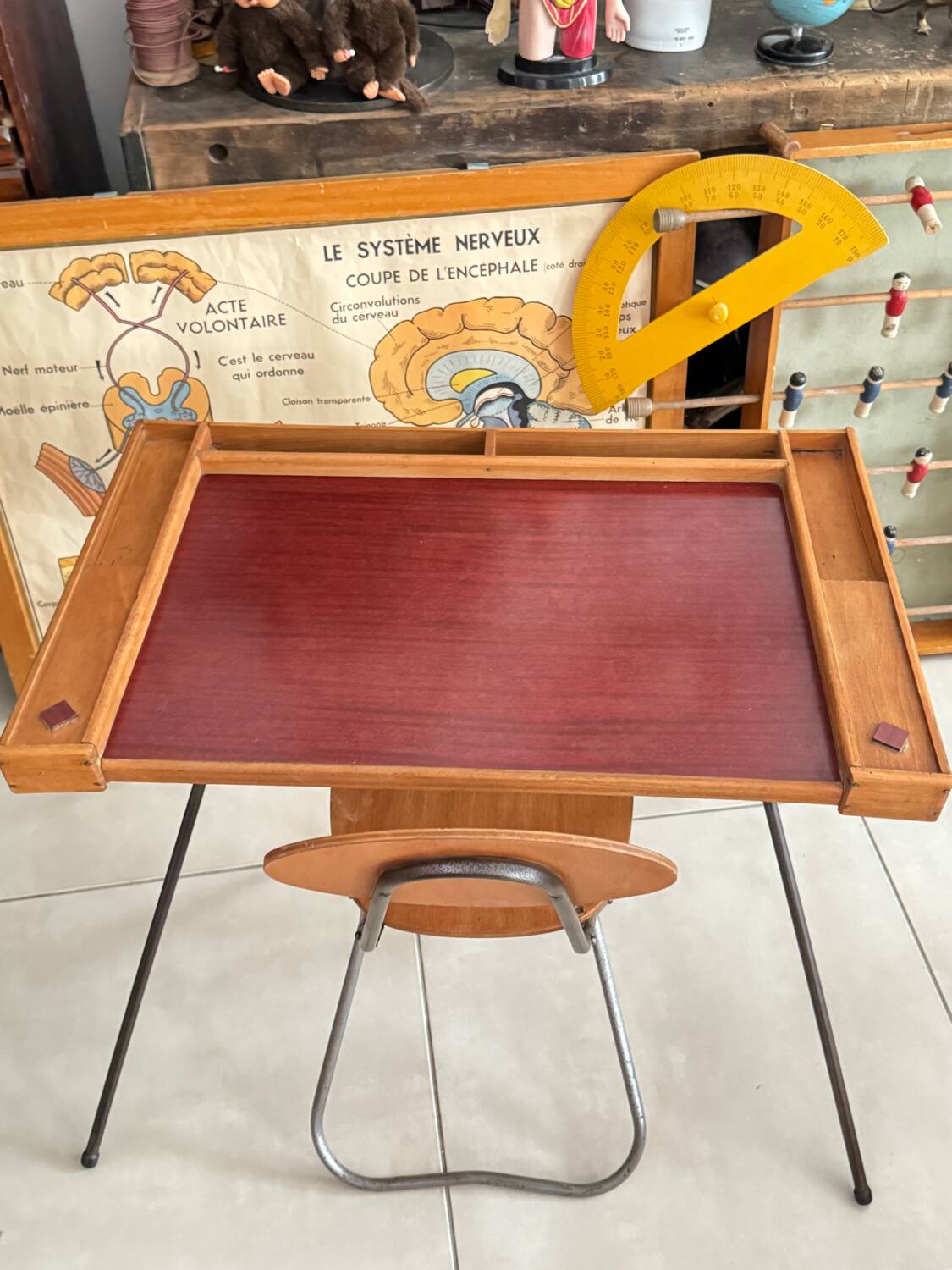 Vintage children's desk and chair set