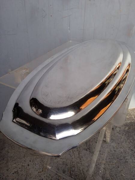 Torpedo orbrille 60 cm / silver metal tray