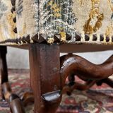 Walnut armchair from louis xiii period from the 17th century