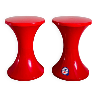 Tabouret TamTam rouge par Stamp 1970